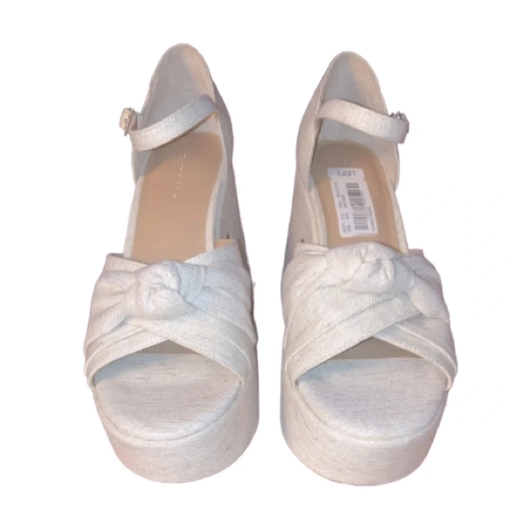 NWOT Copper Key Picnic Linen Knot Platform Sandals size 10